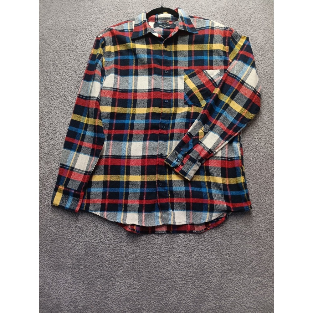 Tailor Vintage XXL Plaid Flannel Shirt Men's Button‎ Front – Soft Brushed